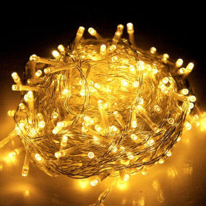 Cordão Pisca de Natal 500 Leds 50 metros Fio Transparente 8 Funções Decoração Para Árvores, Casa e Festas LuvinCo