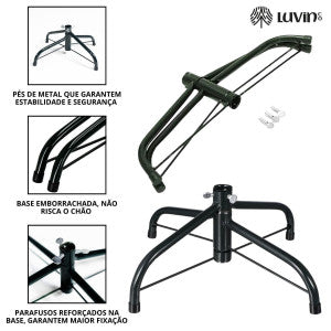 Árvore De Natal Pinheiro Canadense Luxo 1,50m 450 Galhos Tradicional Verde Imperial Premium Grande Cheia Luvinco