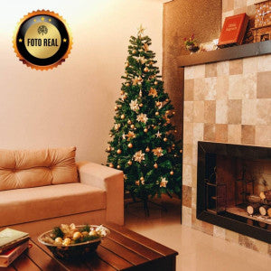 Árvore De Natal Pinheiro Canadense Luxo 1,50m 450 Galhos Tradicional Verde Imperial Premium Grande Cheia Luvinco