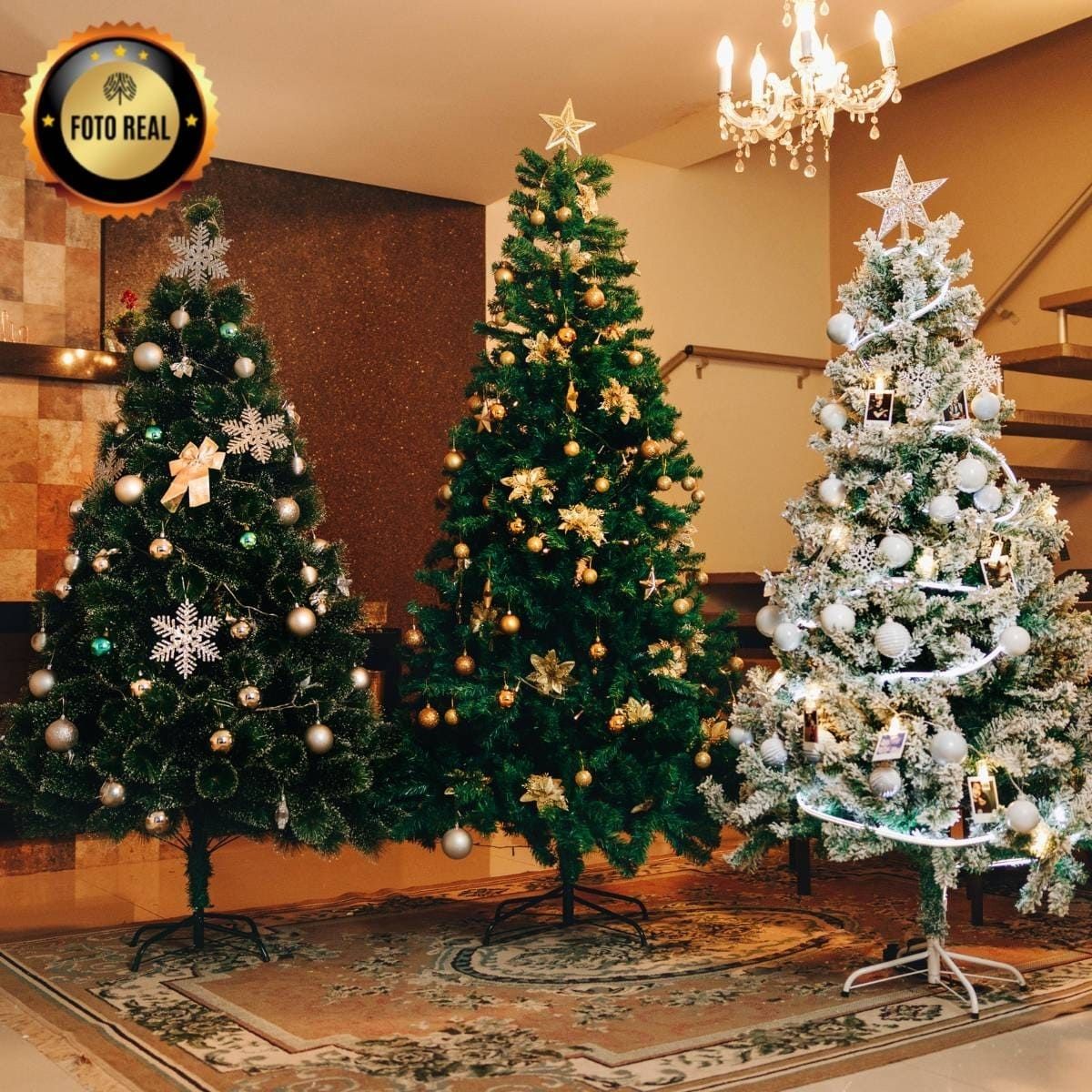Árvore Natal Slim Nevada 2,40m 800 Galhos Pinheiro Tradicional Fina Luxo Cheia Luvinco